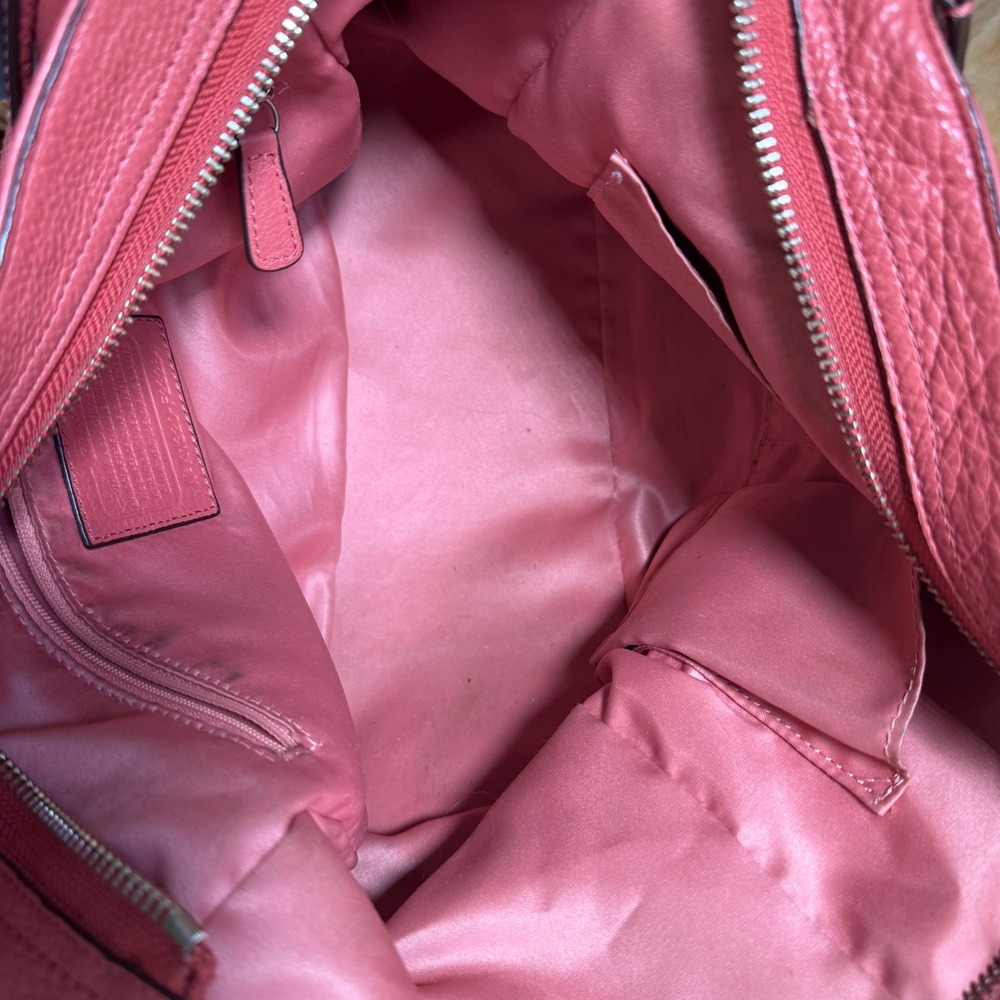 Coach Park Leather Carrie Tote Pink Pebbled Leather Shoulder Bag F23284 - Picture 9 of 11